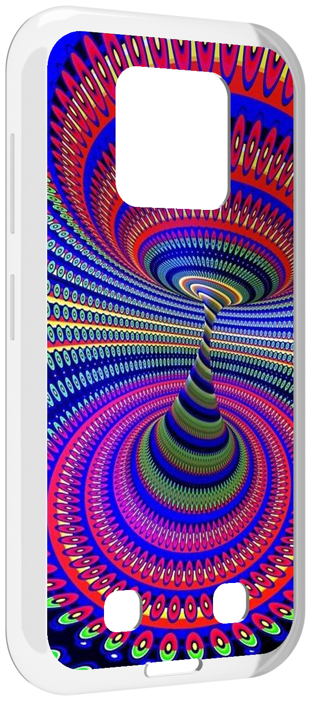 Чехол MyPads оптическая иллюзия для Oukitel WP18 задняя-панель-накладка-бампер