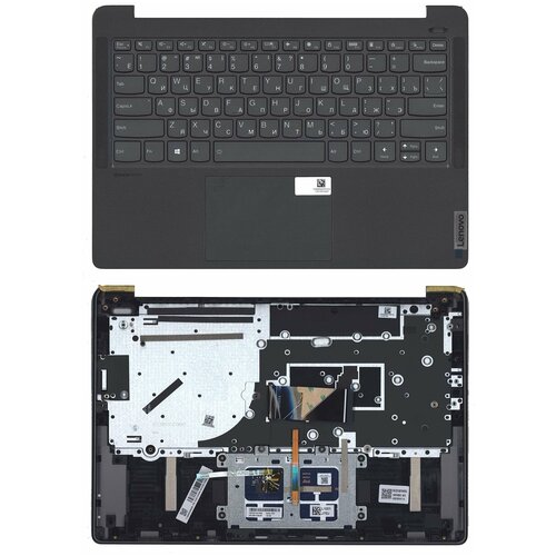 Клавиатура топ-панель для ноутбука Lenovo IdeaPad 5 Pro-14ITL6 черная с черным топкейсом 8202₽
