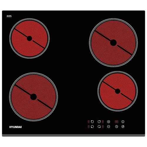 Встраиваемая варочная панель электрическая Hyundai HHE 6460 BG не индукционная 1099000₽