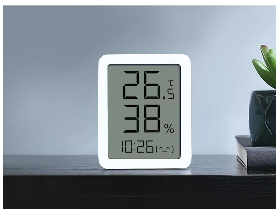 Метеостанция с часами Xiaomi Miaomiaoce LCD (термометр, гигрометр) - MHO-C601 - фотография № 2
