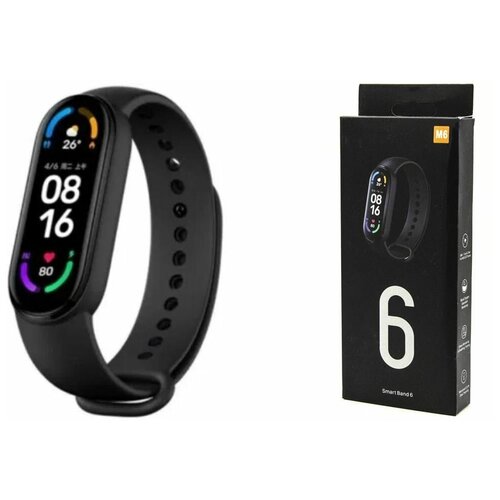 Фитнес браслет MI 6 черный реплика 89000₽