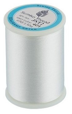 JST2 Нитки для вышивания "SumikoThread" 50 100% шелк 130 м №401 белый - фото №2