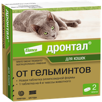 Elanco Дронтал таблетки от гельминтов для котят и кошек, 2 таб.