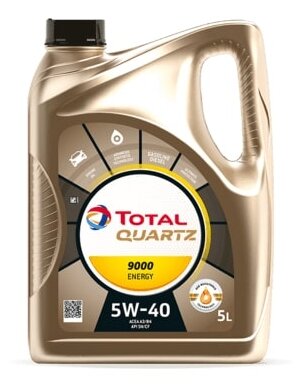 Синтетическое моторное масло TOTAL Quartz Energy 9000 5W40, 5 л