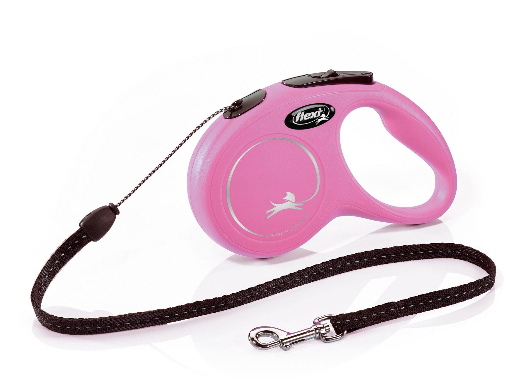 Поводок-рулетка Flexi New Classic cord S 5m 12 kg pink