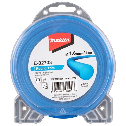 Леска для триммера Makita E-02733 (E-02733) круг 1,6 мм х 15 м синяя