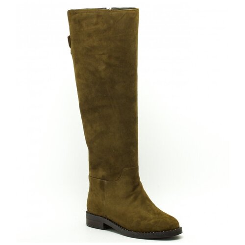фото Сапоги pm shoes, зимние, натуральная кожа, полнота g, размер 39 ru, коричневый