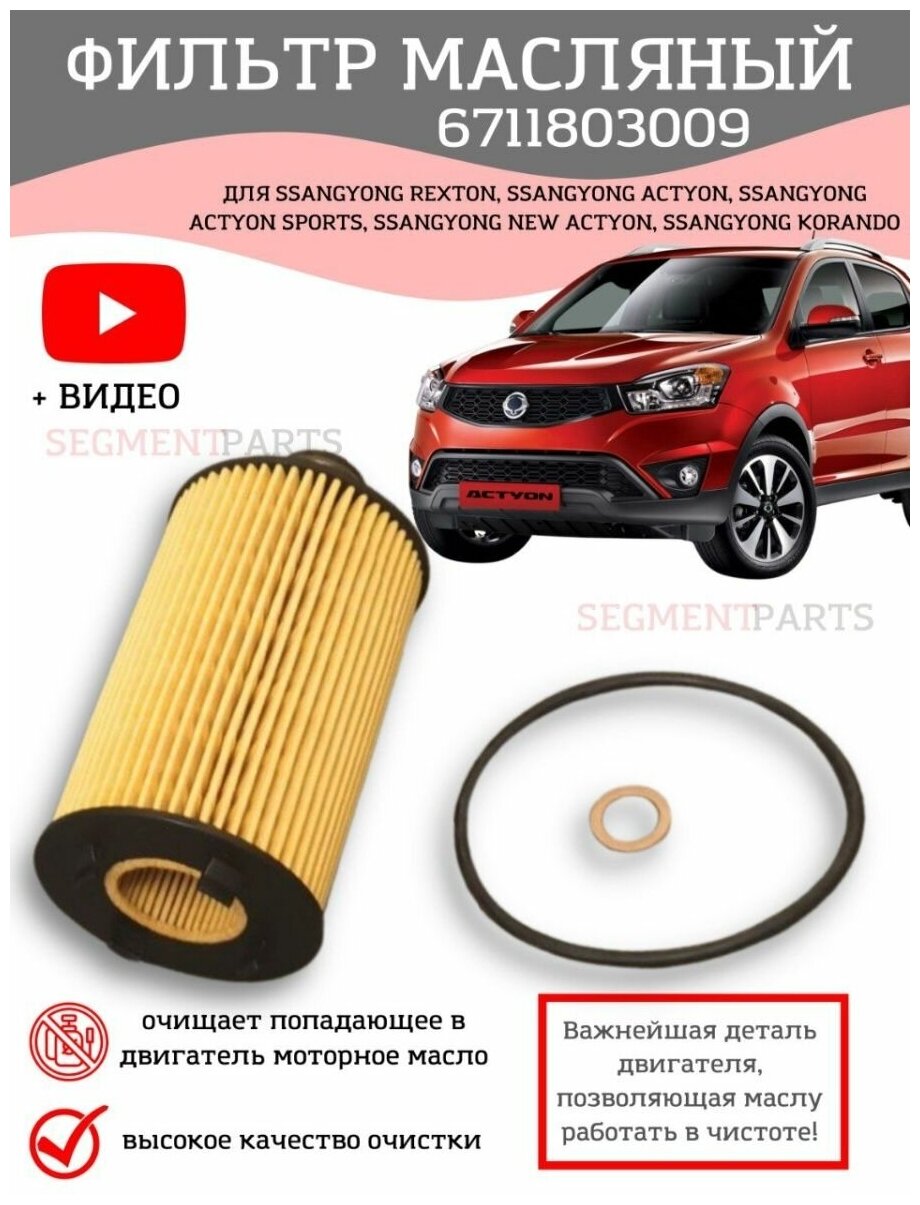 Фильтр масляный BIG FILTER GB-1485EC SSANGYONG Actyon II /6711803009/