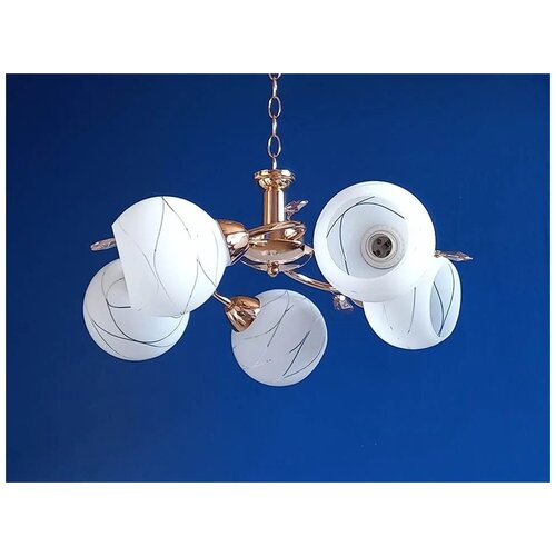 Люстра подвесная LS 740/5 цвет золото