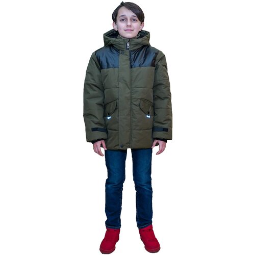 Куртка для мальчика , MDM MiDiMOD GOLD, размер 146, хаки