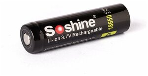 Аккумулятор Soshine 18500 PCB 1400mAh 3,7В , защищенный, 1шт