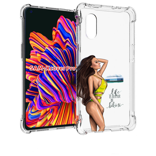 Чехол MyPads Девушка-в-купальнике для Samsung Galaxy Xcover Pro 1 задняя-панель-накладка-бампер