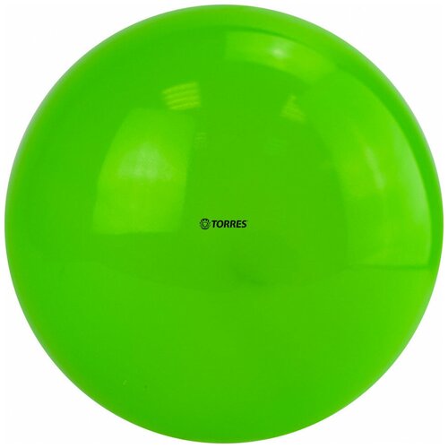 фото Мяч для художественной гимнастики однотонный torres ag-19-05 d 19 см, пвх, зеленый