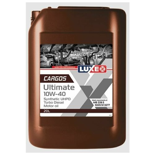 LUXE CARGOS Ultimate UHPD TURBO DIESEL 10w40 20л. моторное масло асеа Е4/Е7, MB 228.5, MB 235.28, Renault Trucks RLD-2