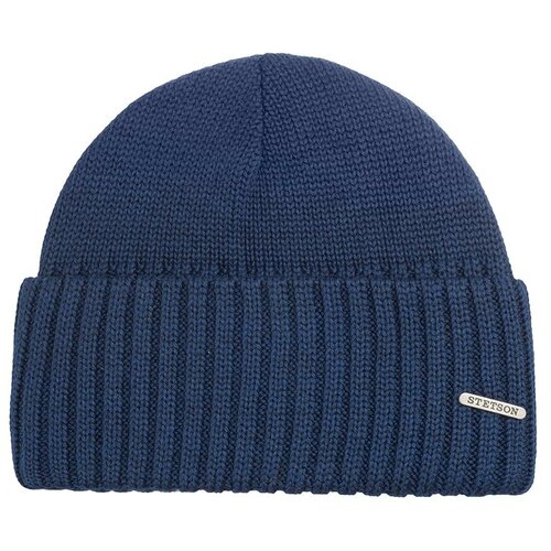 фото Шапка stetson, шерсть, утепленная, размер uni, синий