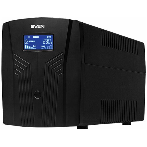 Источник бесперебойного питания SVEN Pro 1500, 1500VA (900W), 3 евророзетки, 2 розетки RJ45, SV-013875 источник бесперебойного питания eaton 5px 2200i rt3u линейно интерактивный с sin при работе от батарей мощностью 2200ва