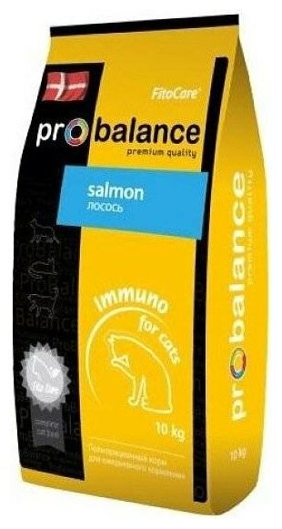 Probalance/Сухой корм/для кошек/Пробаланс/Immuno Protection/с/лососем/10кг - фотография № 3