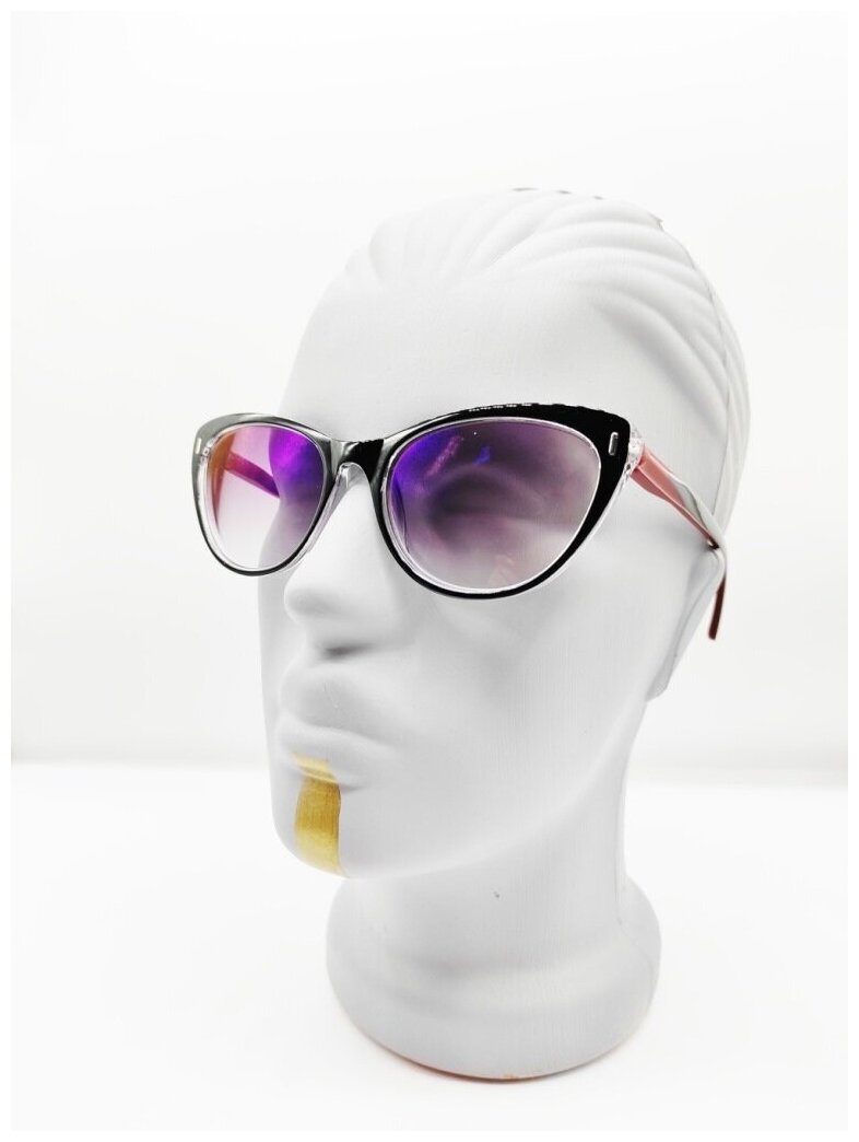 Cтильные готовые очки c тонировкой и UV защитой для красивого взгляда +150