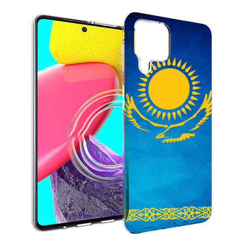 Чехол MyPads герб и флаг казахстана для Samsung Galaxy M53 (SM-M536) задняя-панель-накладка-бампер