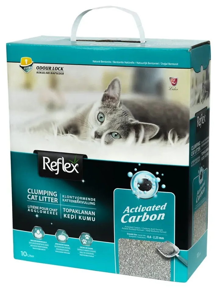 Reflex комкующийся наполнитель для кошачьего туалета, гипоаллергенный, блокатор запаха 10л - фотография № 6