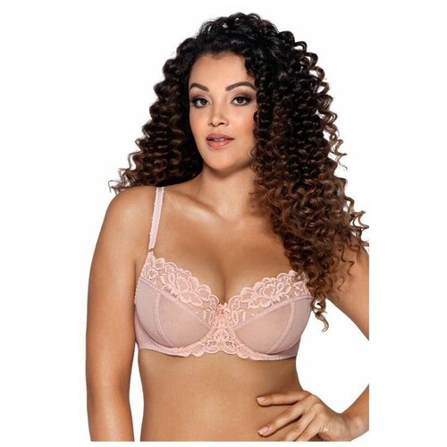 фото Бюстгальтер на косточках с боковыми поддержками (размер: 75h) (цвет: нежно-розовый) ava lingerie