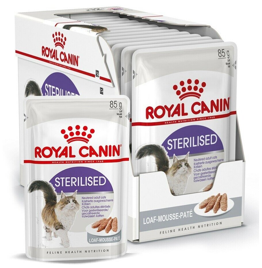 Влажный корм для стерилизованных кошек Royal Canin Sterilised (в паштете) 12 шт. х 85 г (паштет) - фотография № 3