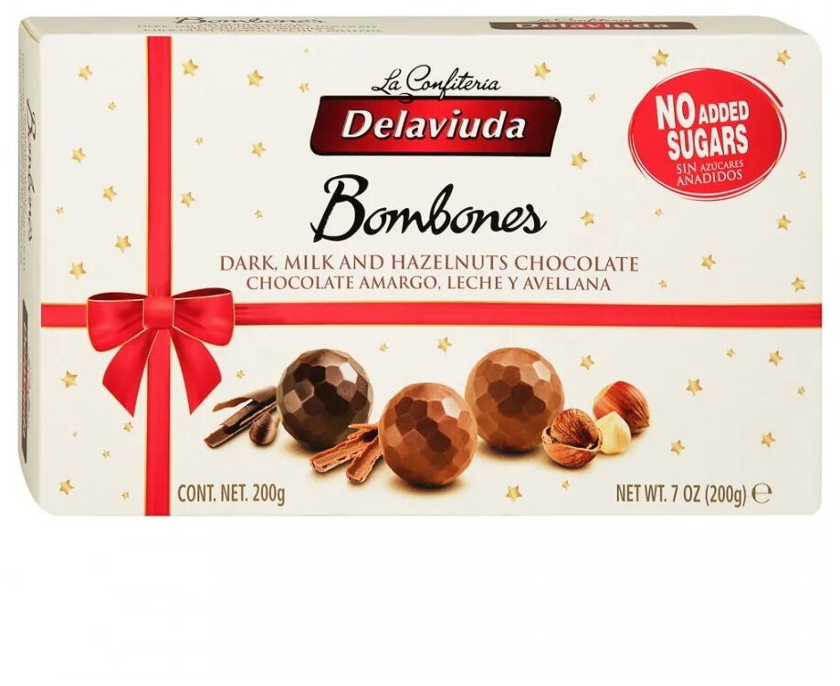 Шоколадные конфеты Delaviuda ассорти без сахара 200 гр - фотография № 2