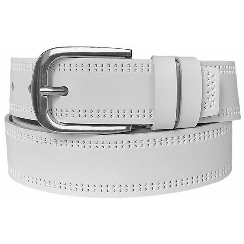 фото Ремень sergio manetti, размер 115-125, белый