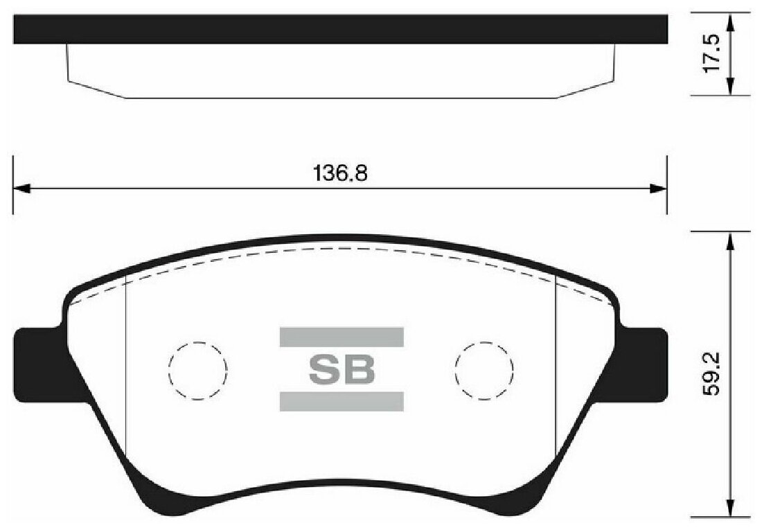 Колодки тормозные дисковые SANGSIN SP1413