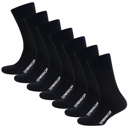 фото Мужские носки status, 7 пар, классические, размер 25, черный