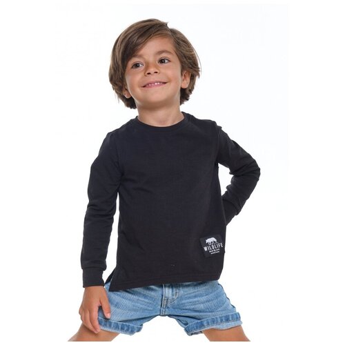 фото Лонгслив для мальчиков mini maxi, модель 7476, цвет черный, размер 104