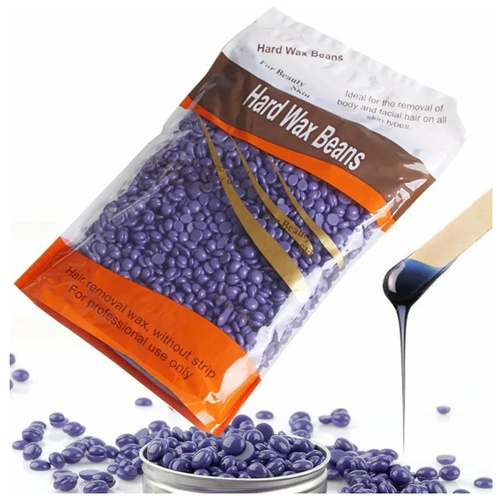 Горячий воск в гранулах для депиляции Hard Wax Beans цвет-фиолетовый 100гр
