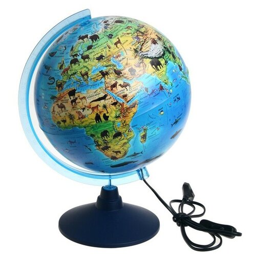 Глобен Интерактивный глобус зоогеографический с подсветкой 250мм INT12500306
