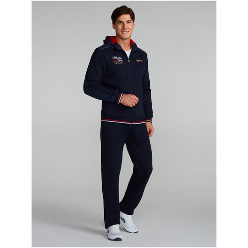 фото Костюм red-n-rock's, олимпийка и брюки, силуэт прямой, капюшон, размер 60, синий