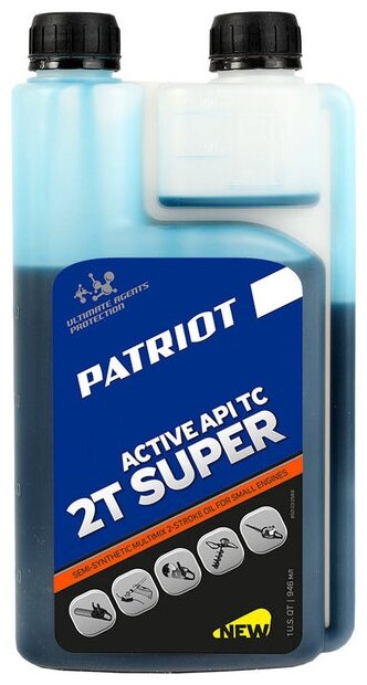 Масло полусинт. Patriot Super Active 2T дозаторная 0,946л. 850030569