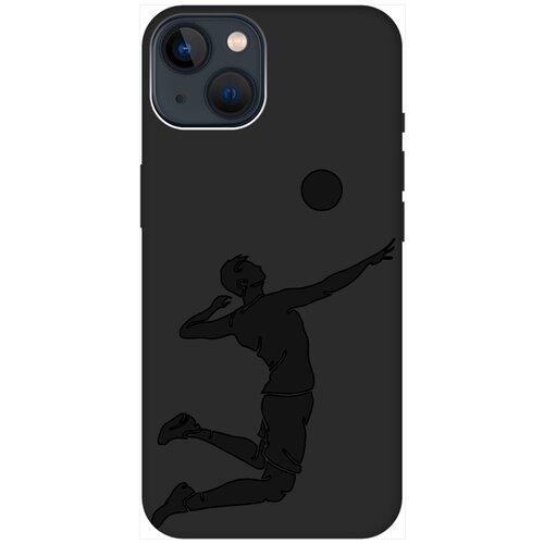 Силиконовый чехол на Apple iPhone 14 / Эпл Айфон 14 с рисунком Volleyball Soft Touch черный силиконовый чехол на apple iphone 14 pro эпл айфон 14 про с рисунком volleyball w soft touch черный