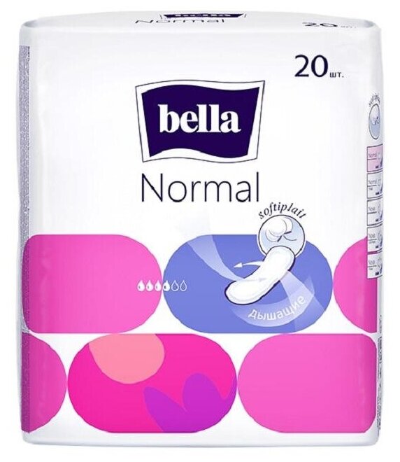 Прокладки женские гигиенические bella Normal, 20 шт./уп.