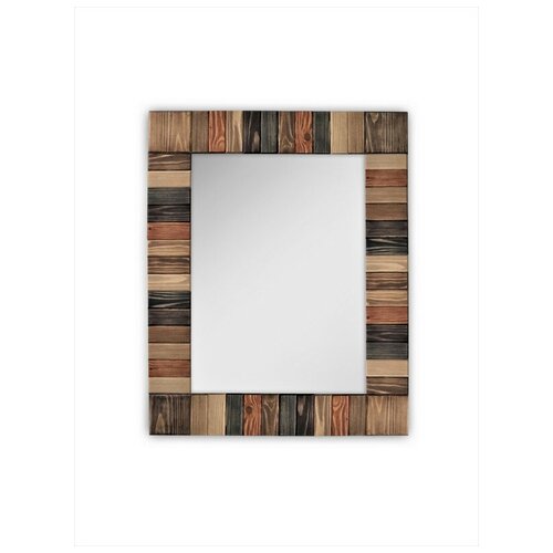 Зеркало сосна mozaik многоцветное коричневое, 105х82 см