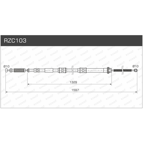 Rzc103_тросы стояночного тормоза, rzc103, renzo, rzc103