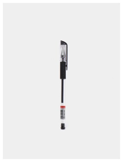Ручка гелевая с грипом BRAUBERG Number One, комплект 12 штук, черная, 0,5мм, линия 0,35мм, 880213