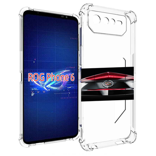 Чехол MyPads cadillac 3 мужской для Asus ROG Phone 6 задняя-панель-накладка-бампер