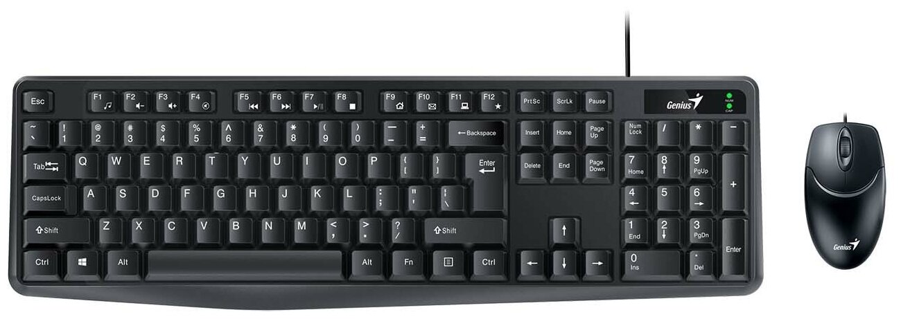 Комплект 2 наб Набор клавиатура+мышь Genius KM-170 Black(31330006403) Wird KB+Mouse Combo