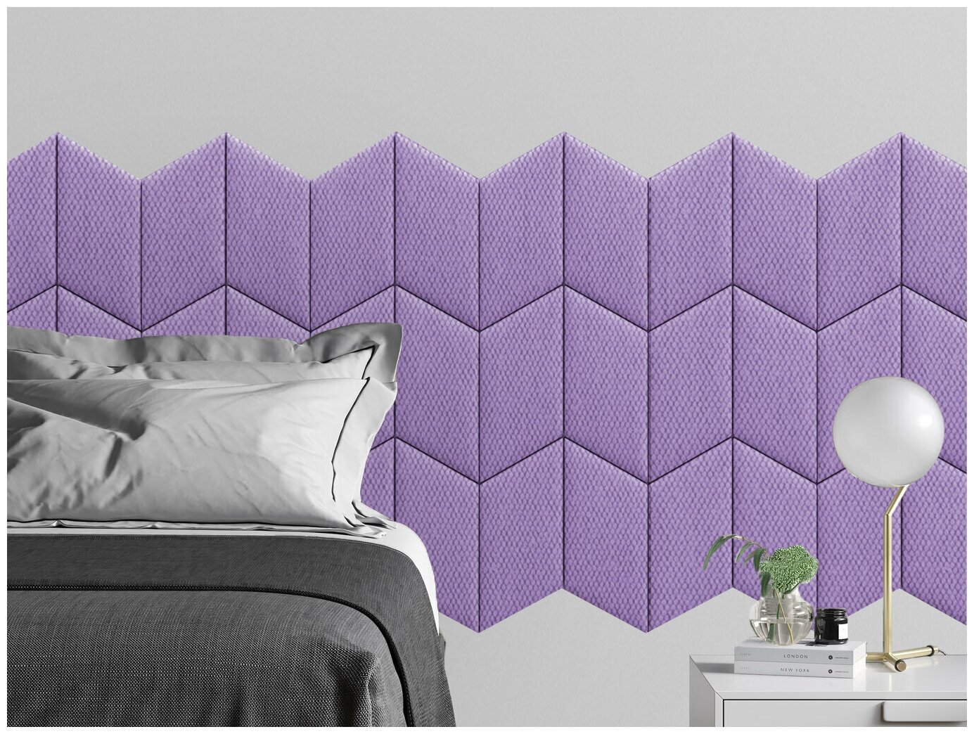 Мягкое изголовье кровати Cabrio Violet 30х45PL см 2 шт. - фотография № 1