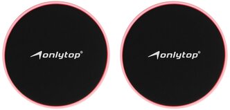 Глайдинг ONLITOP " I am perfect", диски для скольжения, размер 17,7 х 1,9 х 17,7 см, 2 штуки, цвет розовый, черный
