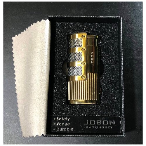 Газовая зажигалка турбо пьеза золото