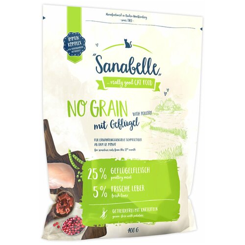 Сухой корм для кошек Sanabelle No Grain для чувствительного пищеварения с птицей 2 кг