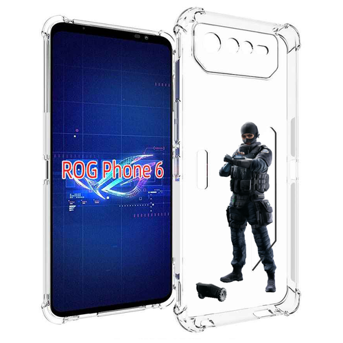 Чехол MyPads Tom-Clancy's-Rainbow-Six-1 для Asus ROG Phone 6 задняя-панель-накладка-бампер чехол mypads tom clancy s rainbow six 1 для iphone 14 plus 6 7 задняя панель накладка бампер