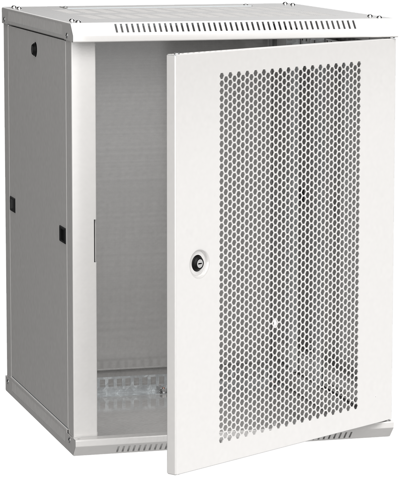 Шкаф коммутационный ITK Linea W (LWR3-18U66-PF) настенный 18U 600x600мм пер. дв. перфор. 90кг серый 50