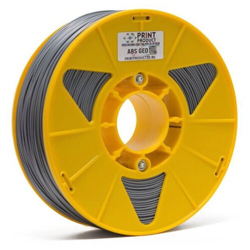 ABS GEO Черный , 1000 гр, 1,75мм, пластик PrintProduct для 3D-принтера