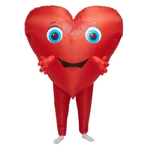 Костюм надувной «Сердце» с руками, рост 150-190 см костюм надувной силач гигант рост 150 190 см